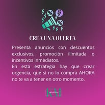 Consejo para crear una oferta